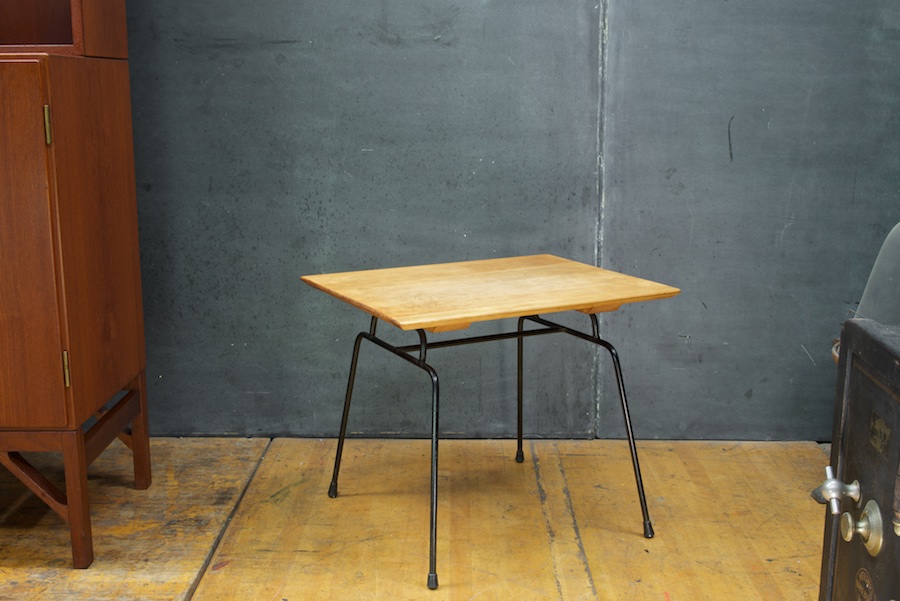 Rare Paul McCobb Early Iron Rod Side Table